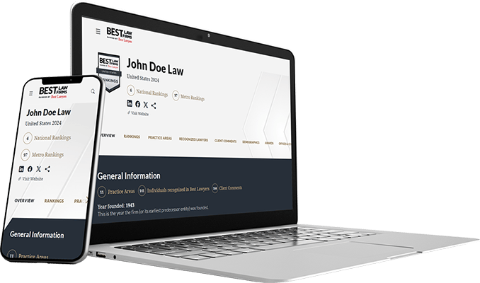 Best Law Firms profile on mobile and desktop devices